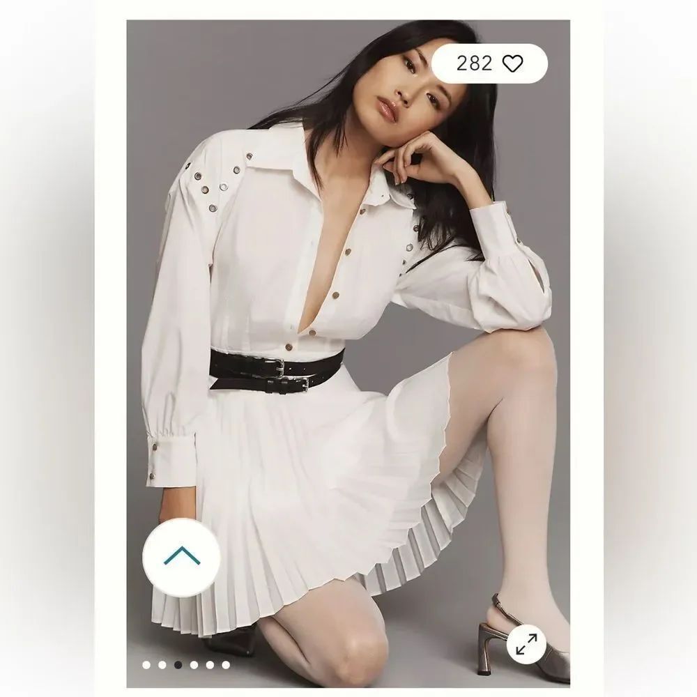 Anthropologie Pleated Shirt Dress doesn’t include Belt